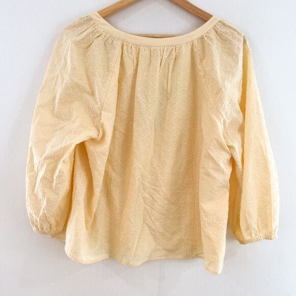 NEW Stitch Fix Daniel Rainn Goldie Blouse Large Butter Yellow Square Neck Blouse - Picture 4 of 7